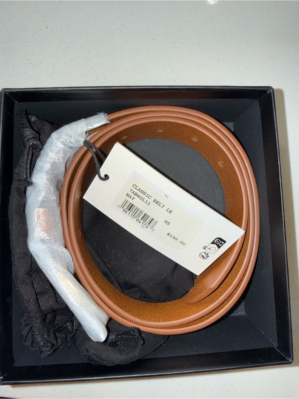 7 for All Mankind - Classic Belt in Italian Suede - size 85 cm